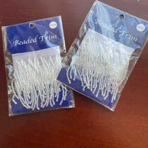 Beaded Trim in opalescent white